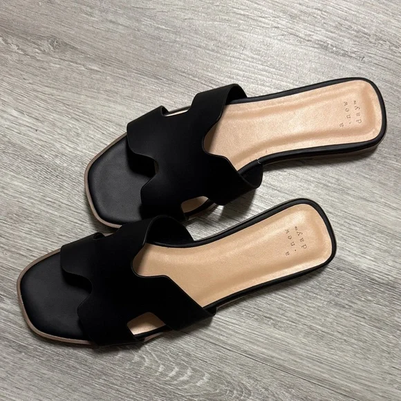 a new day Black Slide Sandals - Picture 2 of 4